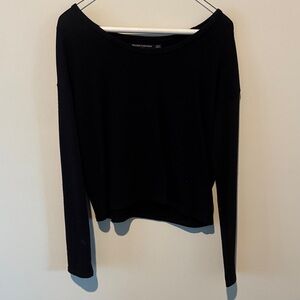 Classic Black Long Sleeve Top cropped